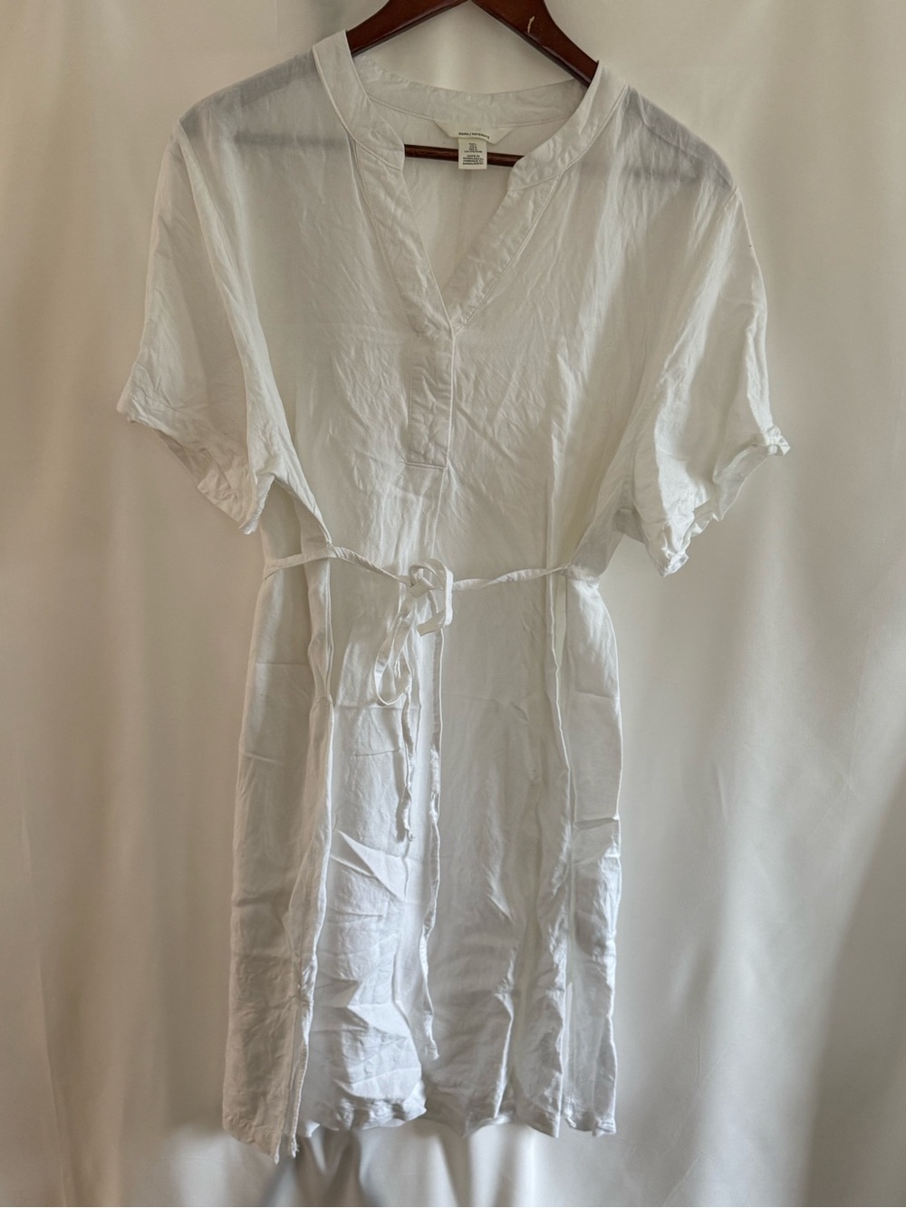 Maternity H&M White Linen Dress